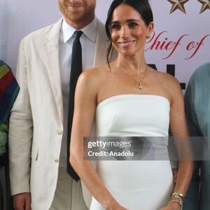 NWT St. Agni Column Dress Salt ASO Meghan Markle and Paige Lorenze